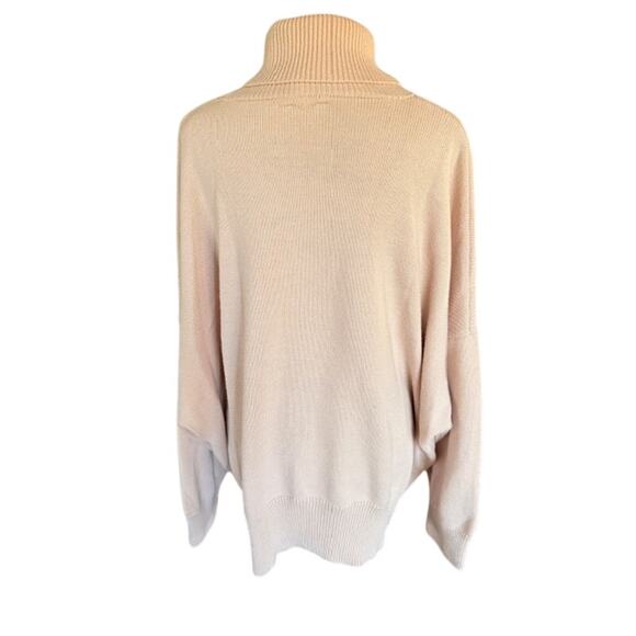 Topshop Oversized Minimalist Turtleneck Sweater Blush Pink Size L US 12 - Picture 3 of 5
